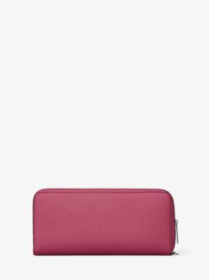 Large Pebbled Leather Continental Wallet
