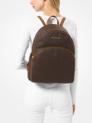 Michael Kors - Abbey Large MK Signature Backpack Vanilla