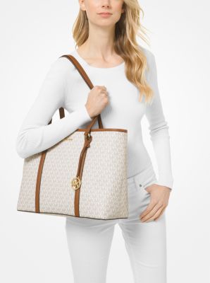 Sady Large Logo Top-Zip Tote Bag