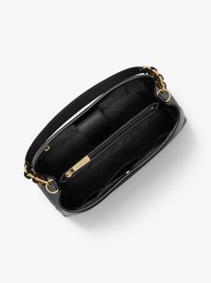  Michael Kors Sofia Large Leather EW Satchel Shoulder Bag  (Black) : Clothing, Shoes & Jewelry