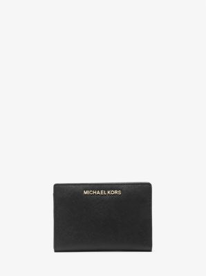 MICHAEL MICHAEL KORS Medium Crossgrain Leather Wallet COLOR LUGGAGE RETAIL  $258