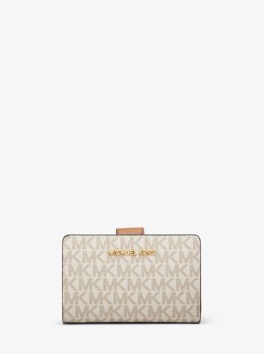 MICHAEL Michael Kors Bifold Wallet With Logo Print in White for