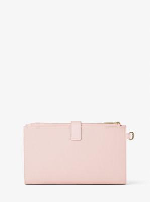 Jet Set Large Leather Smartphone Wristlet Wallet in POWDER BLUSH | Michael Kors
