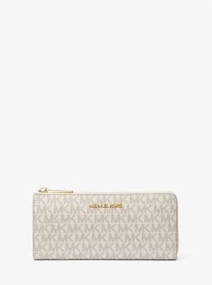 Jet Set Travel Large Logo Quarter-Zip Wallet | Michael Kors Canada