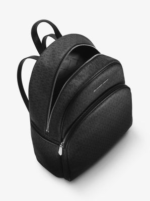 Michael Kors Abbey Backpack Bag Pebbled Leather (Medium, Navy Blue) Gold  Tone Hardware