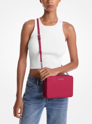 Jet Set Large Saffiano Leather Crossbody Bag