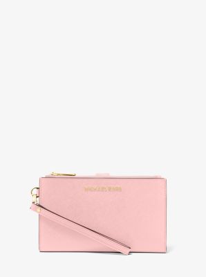 Jet Set Saffiano Leather Wristlet