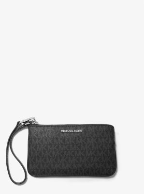 michael kors jet set large wristlet black