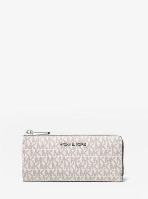 michael kors white logo wallet