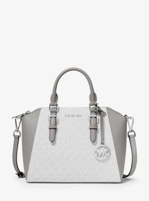 Ciara Medium Logo and Leather Satchel | Michael Kors