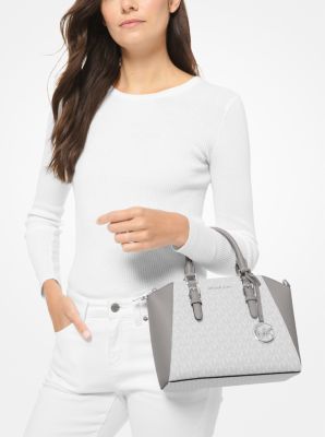 Ciara Medium Logo and Leather Satchel Michael Kors Canada