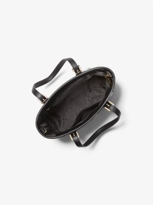 Michael Kors Jet Set Travel Extra Small Logo Top Zip Tote Bag Color Black  Combo 