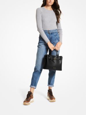 Emilia Large Pebbled Leather Satchel