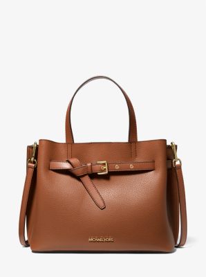 Emilia Large Pebbled Leather Satchel image number 0