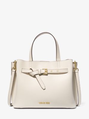 michael michael kors emilia large pebbled leather satchel