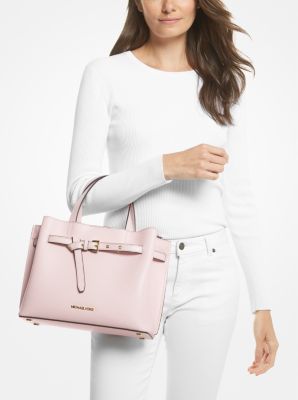 Bolso satchel Emilia grande de piel granulada image number 2