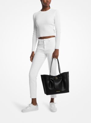 Michael kors pebbled store leather tote