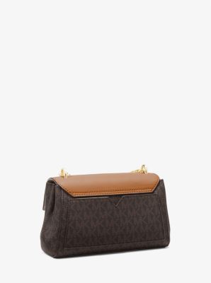 Michael Kors Greenwich Small Two-Tone Logo and Saffiano Leather Crossbody  Bag