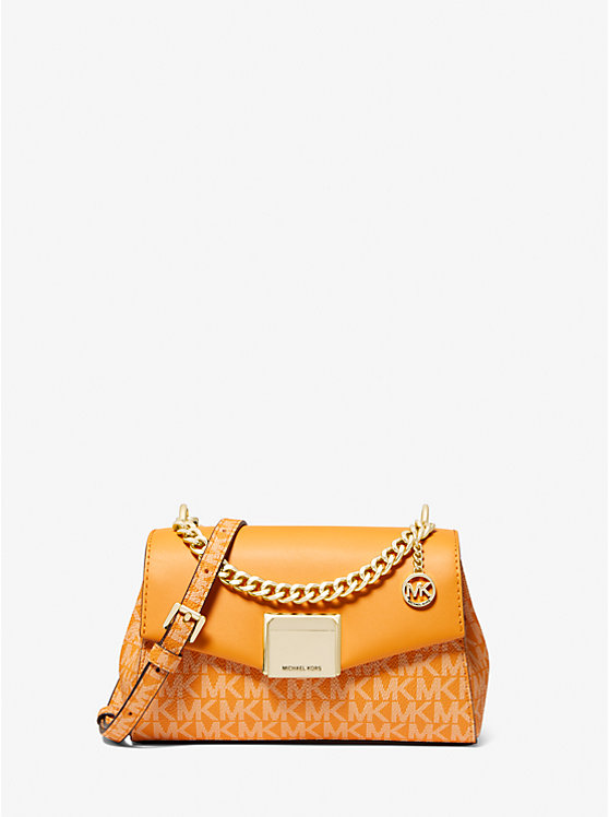 Lita Small Two-Tone Logo and Leather Crossbody Bag image number 0