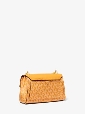 Lita Small Two-Tone Logo and Leather Crossbody Bag