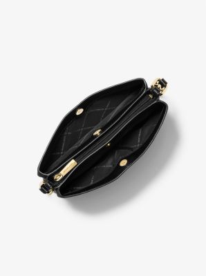 Borsa a tracolla Trisha media con logo in NERO | Michael Kors