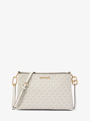 Michael Kors Medium Logo Convertible Crossbody Bag LT Cream multi: Handbags