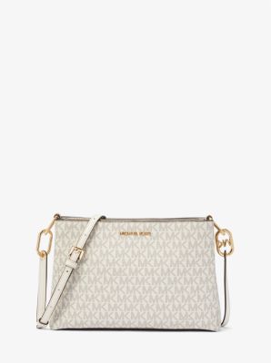 Michael Kors Medium Logo Convertible Crossbody Bag LT Cream multi