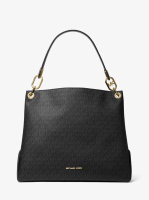 Trisha Large Logo Shoulder Bag