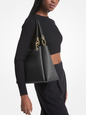 Trisha Large Logo Shoulder Bag