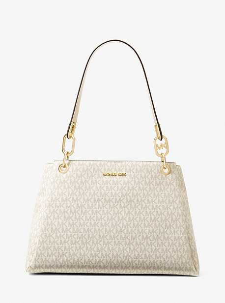 Visita lo Store di Michael KorsMichael Kors Women's Trisha Large Shoulder Bag Tote Purse Handbag Vanilla Multi 