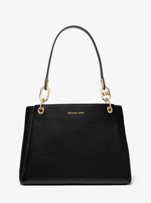 Trisha Large Pebbled Leather Shoulder Bag image number 0