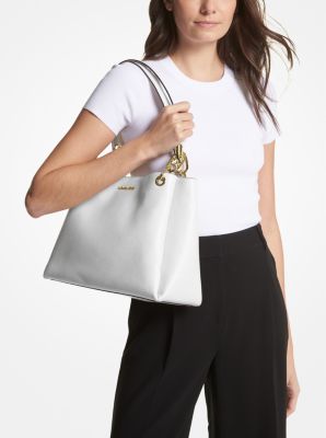 White Leather Shoulder Bag