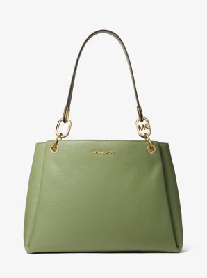Trisha Large Pebbled Leather Shoulder Bag | Michael Kors