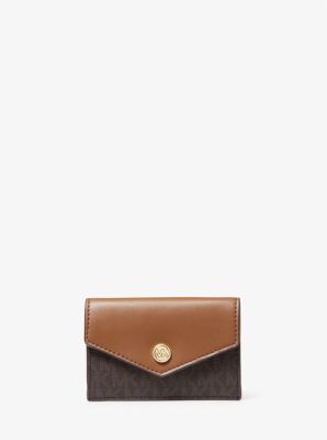 Michael Kors Jet Set Travel Medium Top Zip Card Case Wallet Coin Pouch  Brown MK