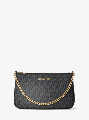 MK Täschchen Medium Und Kartenetui Mit Logomuster Im Geschenkset - Schwarz