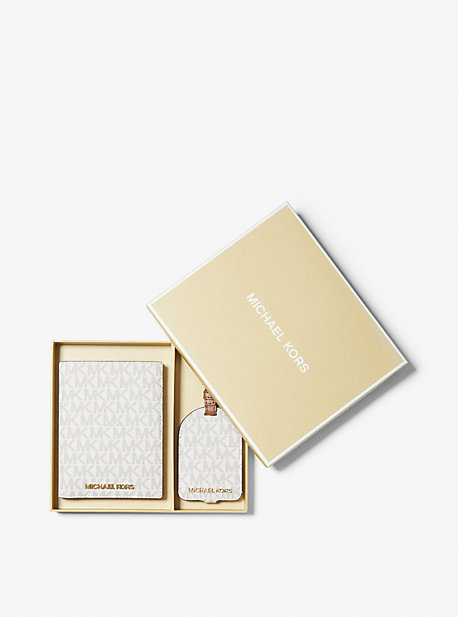 마이클 마이클 코어스 여권 케이스 &amp; 러기지 택 세트 Michael Michael Kors Logo Passport Case and Luggage Tag Gift Set