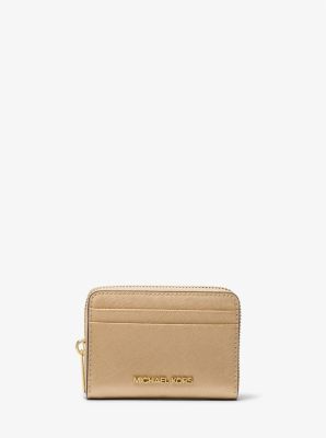 Jet Set Travel Medium Metallic Leather Wallet