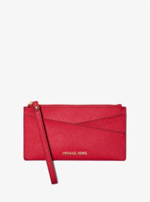 Michael Kors Jet Set Medium Saffiano Leather Crossover Wristlet In