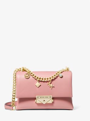 Michael Kors Cece Small Embellished Shoulder Bag In Red