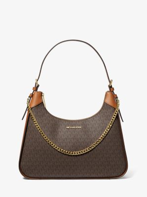 Michael kors logo shoulder hot sale bag