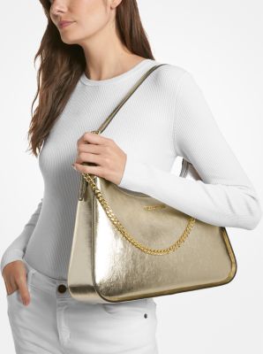 Michael kors best sale gold shoulder bag