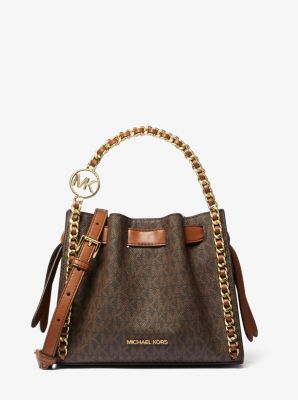 Mina Small Signature Logo Chain Crossbody Bag