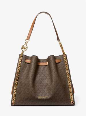 Mina Large Signature Logo Chain Shoulder Bag | Michael Kors