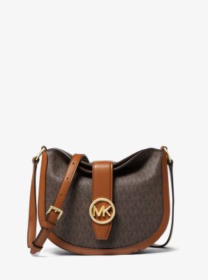 Michael Kors Grayson Brown signature logo duffle satchel shoulderbag