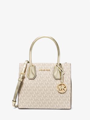 Michael Kors Mercer Medium Logo Embossed Crossbody Bag