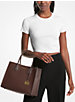 Mercer Large Leather and Signature Logo Accordion Tote Bag image number 2