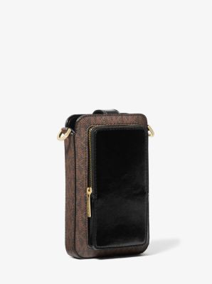 Michael Kors Outlet Jet Set Signature Logo Smartphone Crossbody Bag with Case for Apple AirPods Pro in Black - One Size - Mk Purse