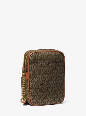 Michael Kors Jet Set Medium Brown/Multi Color Airplane Print