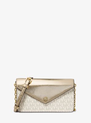 Jet Set Travel Small Signature Logo Clutch Crossbody Bag