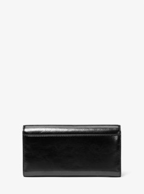 Michael kors black patent best sale leather wallet